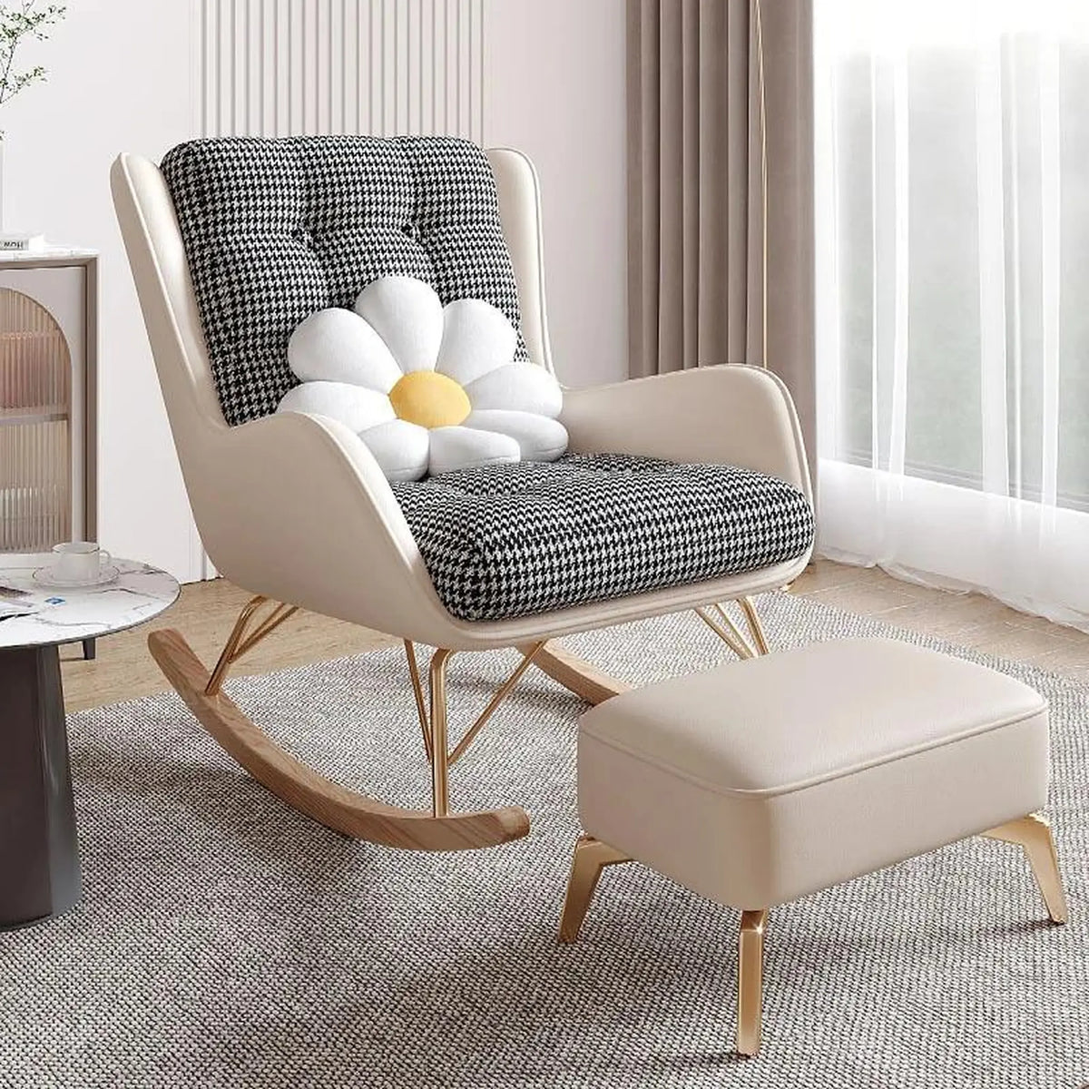 Fauteuils à bascule avec repose-pieds