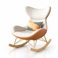 Fauteuil à bascule design orange et blanc