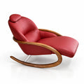 Fauteuil à bascule inclinable éco-cuir rouge