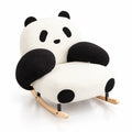 Fauteuil à bascule panda blanc et noir