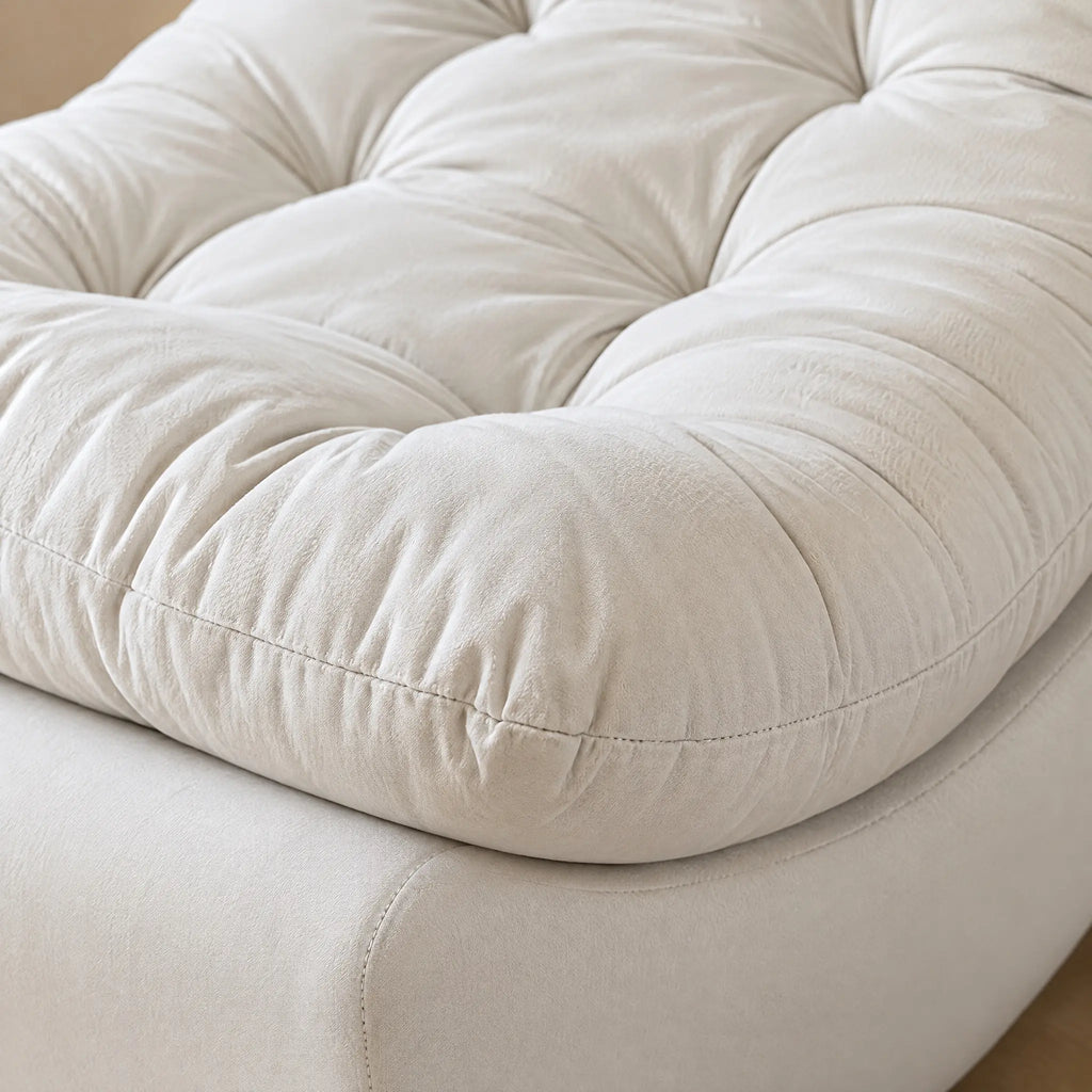 Fauteuil à bascule flanelle blanc avec support téléphone