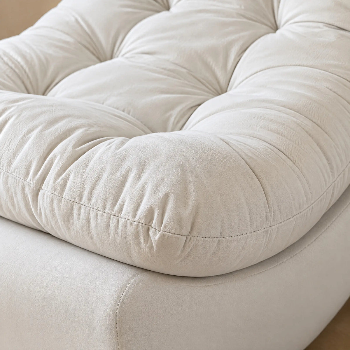 Fauteuil à bascule flanelle blanc avec support téléphone