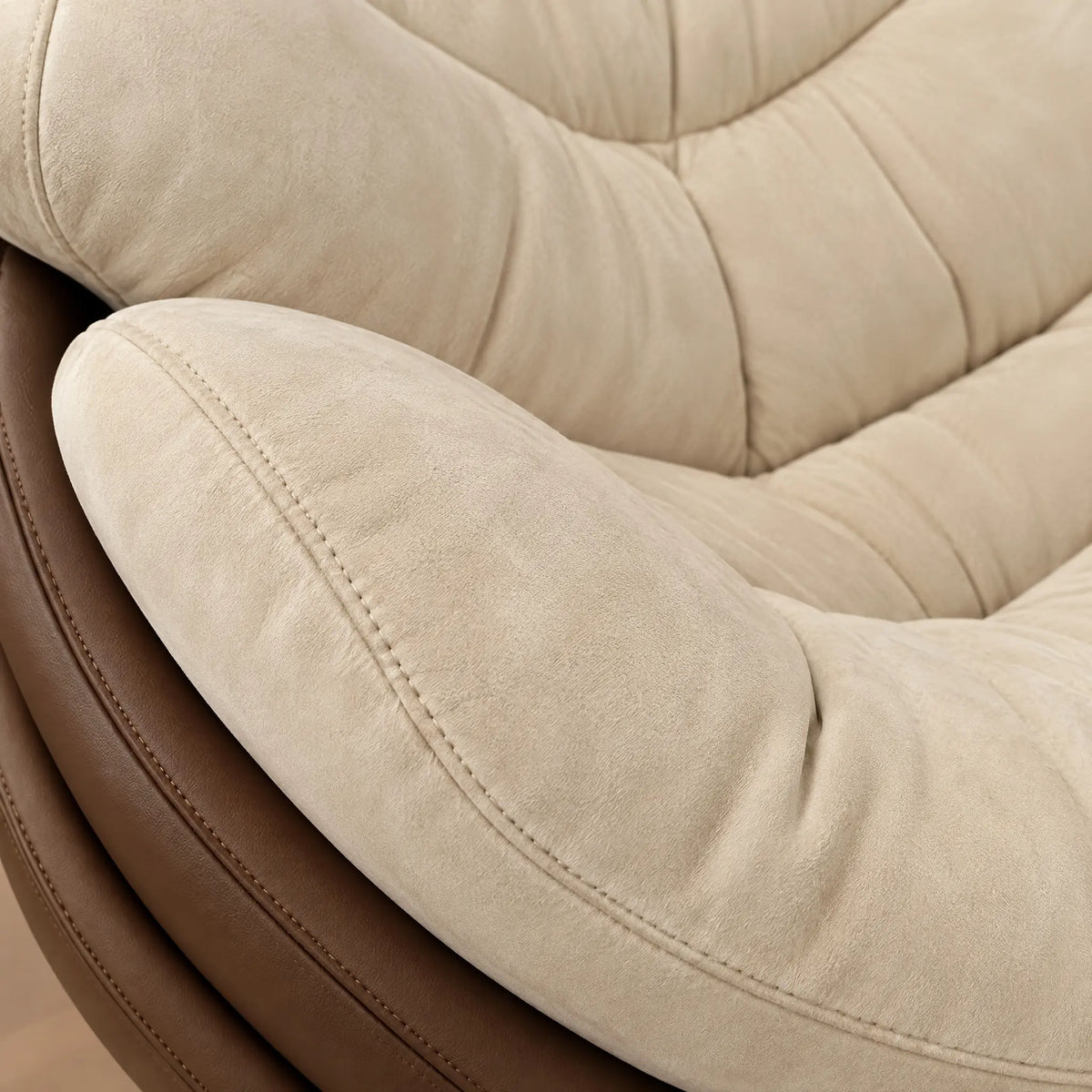 Fauteuil à bascule coton beige