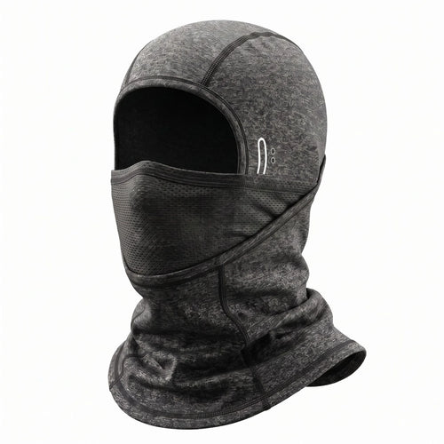 Cagoule de ski polaire 2 couches avec panneau respirant – Gris