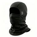 Cagoule de ski polaire 2 couches avec panneau respirant – Noir