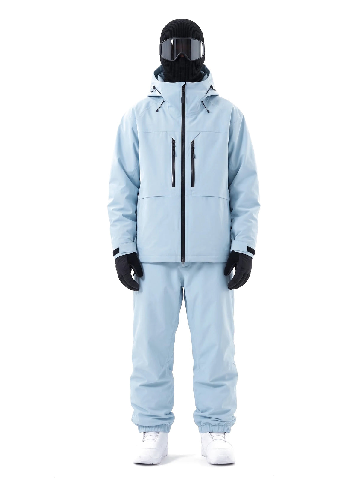 Combinaison de ski unisexe 3 couches à coutures étanchées – Bleu ciel
