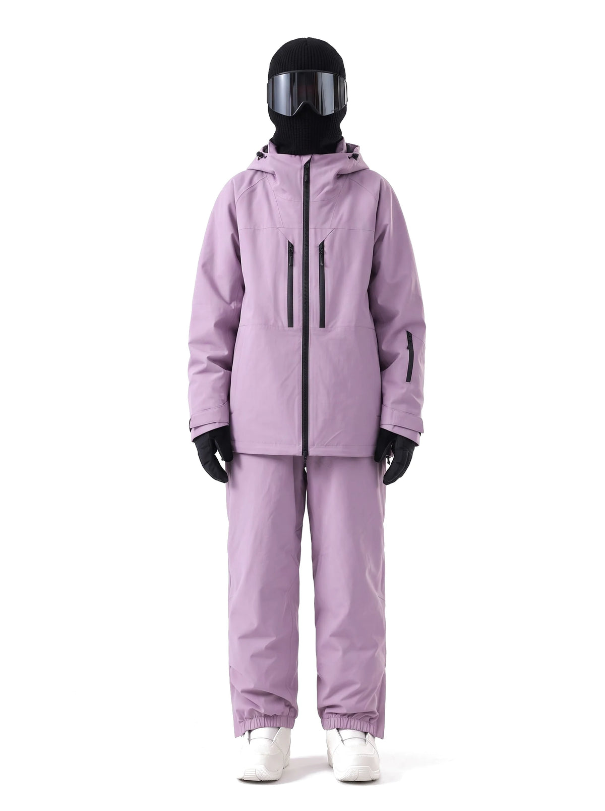 Combinaison de ski unisexe 3 couches à coutures étanchées – Lilas