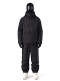 Combinaison de ski unisexe 3 couches à coutures étanchées – Noir
