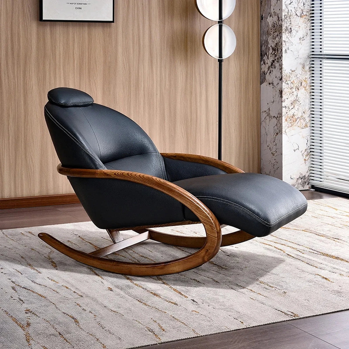 Fauteuil à bascule inclinable rouge – coloris noir