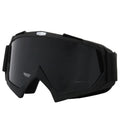 Masque de ski monture noire mate, compatible lunettes de vue – Verre fumé