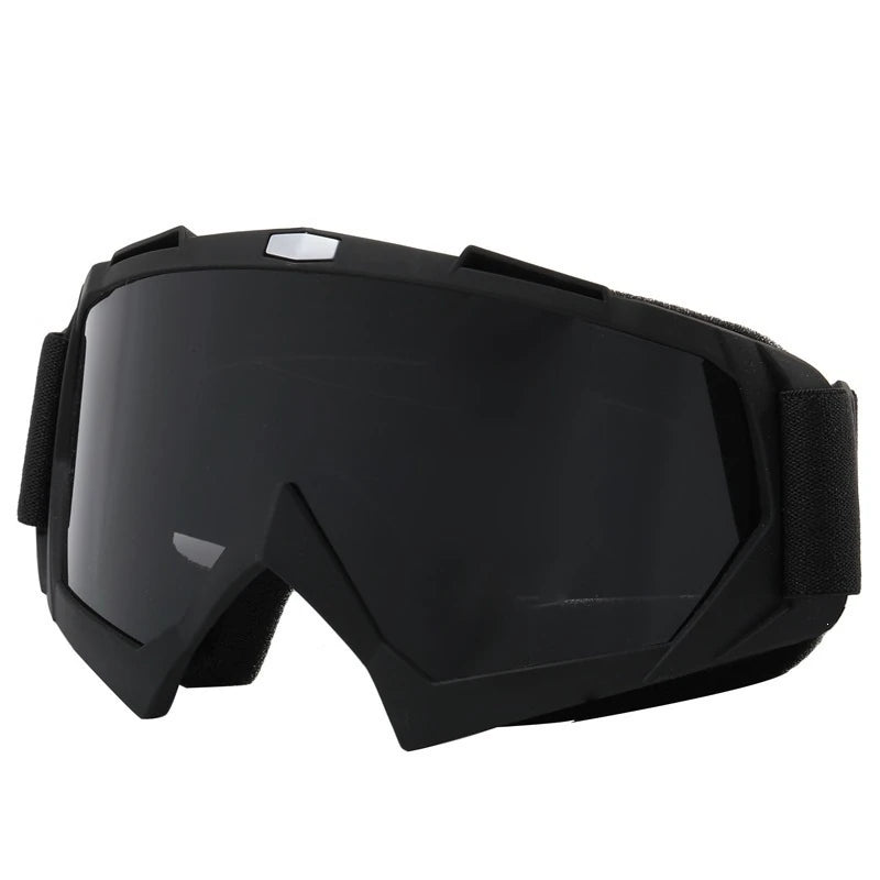Masque de ski monture noire mate, compatible lunettes de vue – Verre fumé