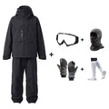 Pack Val d'Isère – combinaison de ski noire + gants, masque, cagoule et chaussettes