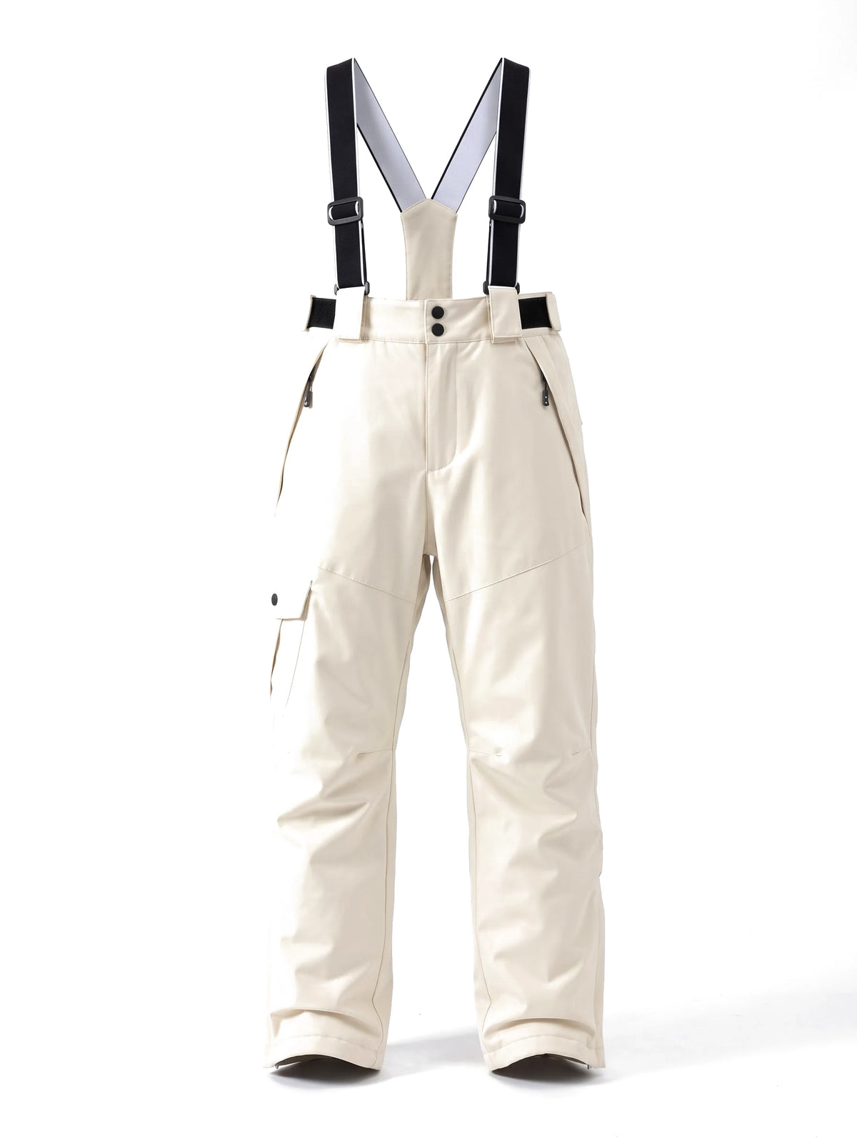 Pantalon de ski enfant à bretelles réglables – Crème