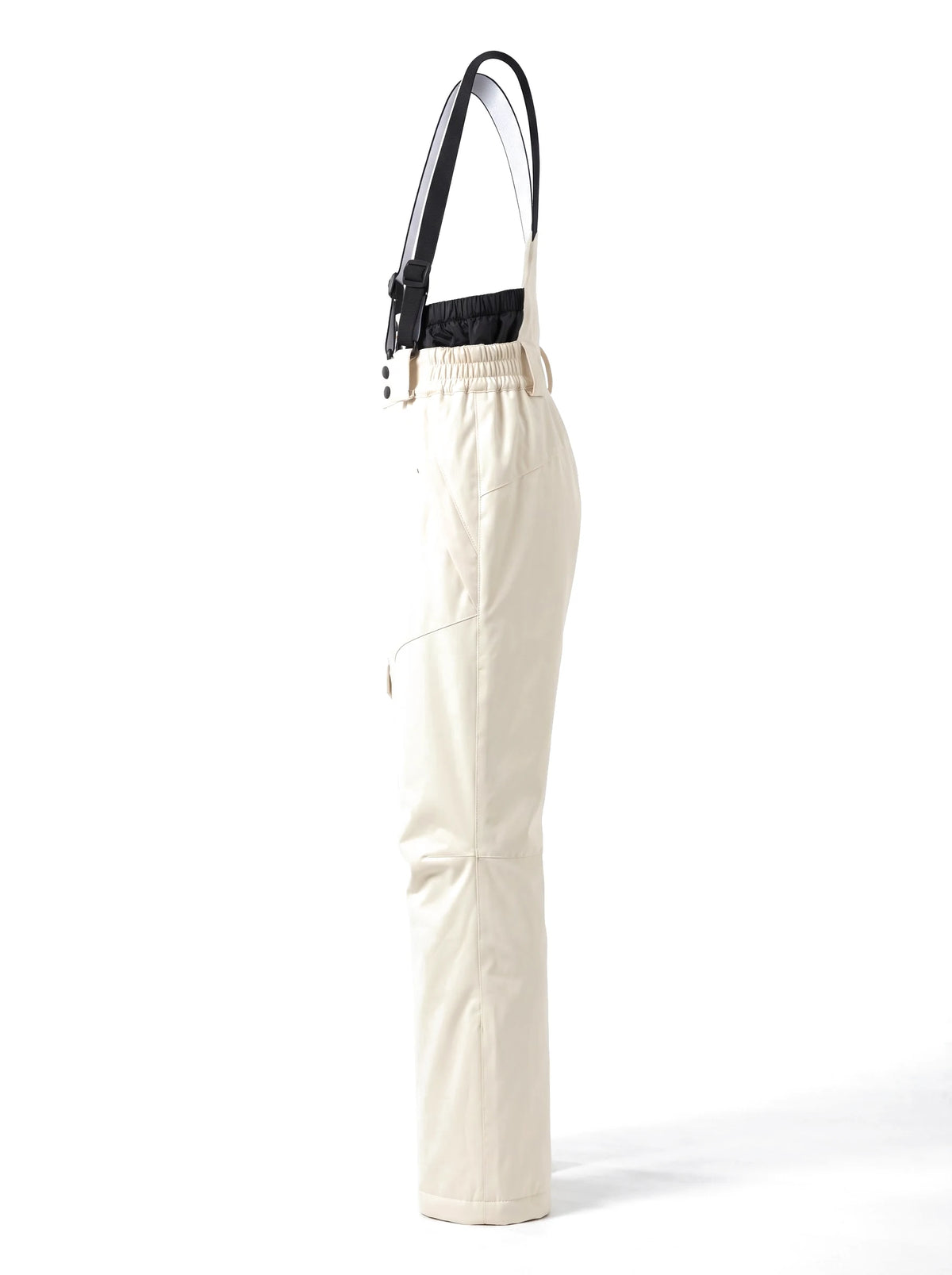 Pantalon de ski enfant à bretelles réglables – Crème