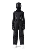 Pantalon de ski enfant à bretelles réglables – Noir