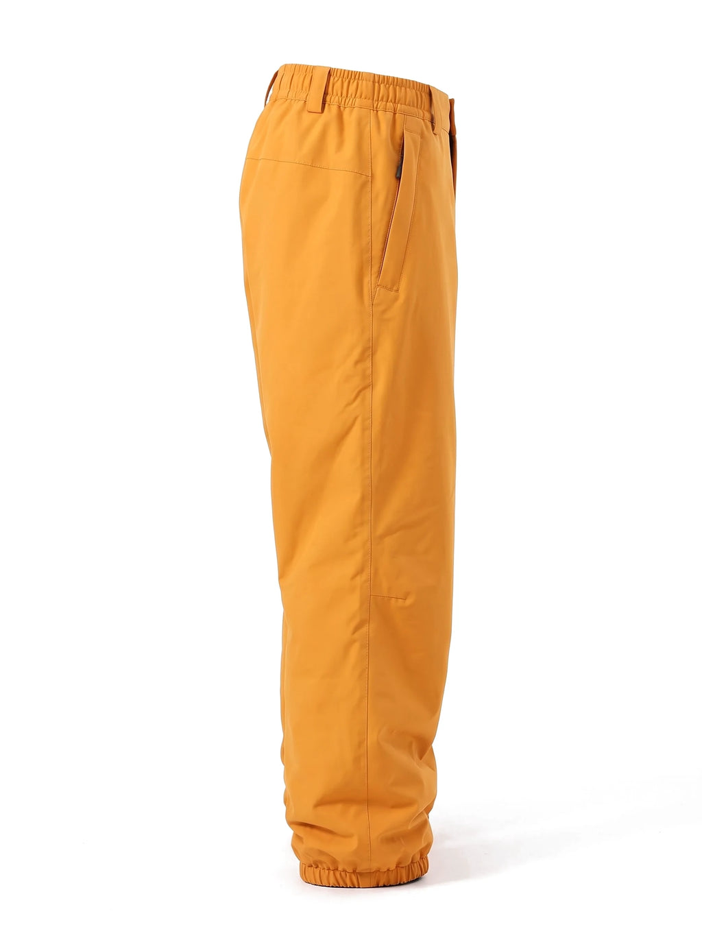 Pantalon de ski unisexe ample molletonné à bas élastiqués – Orange