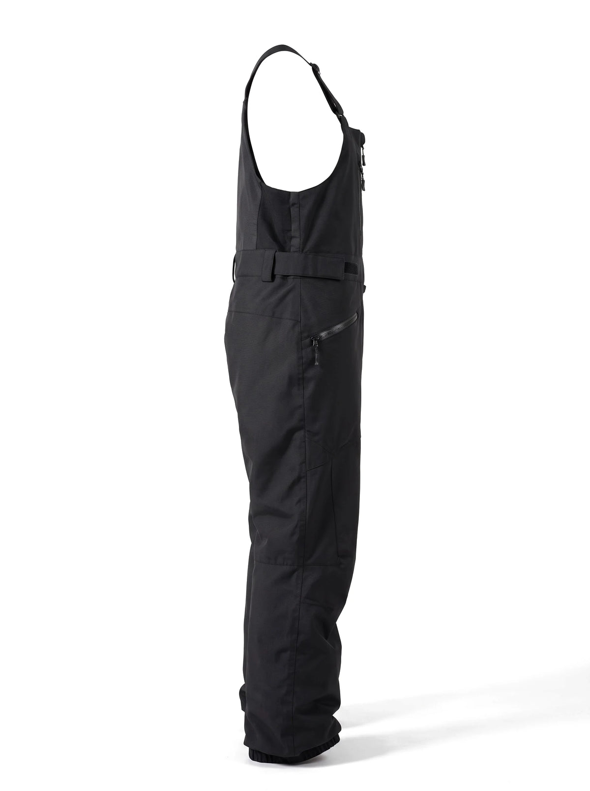 Salopette de ski unisexe à bretelles clipsables et poches zippées – Noir