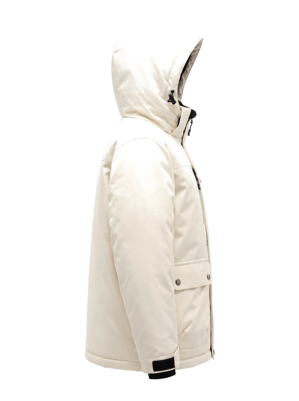 Veste de ski enfant à capuche amovible et doublure argentée – Crème