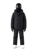 Veste de ski enfant à capuche amovible et doublure argentée – Noir