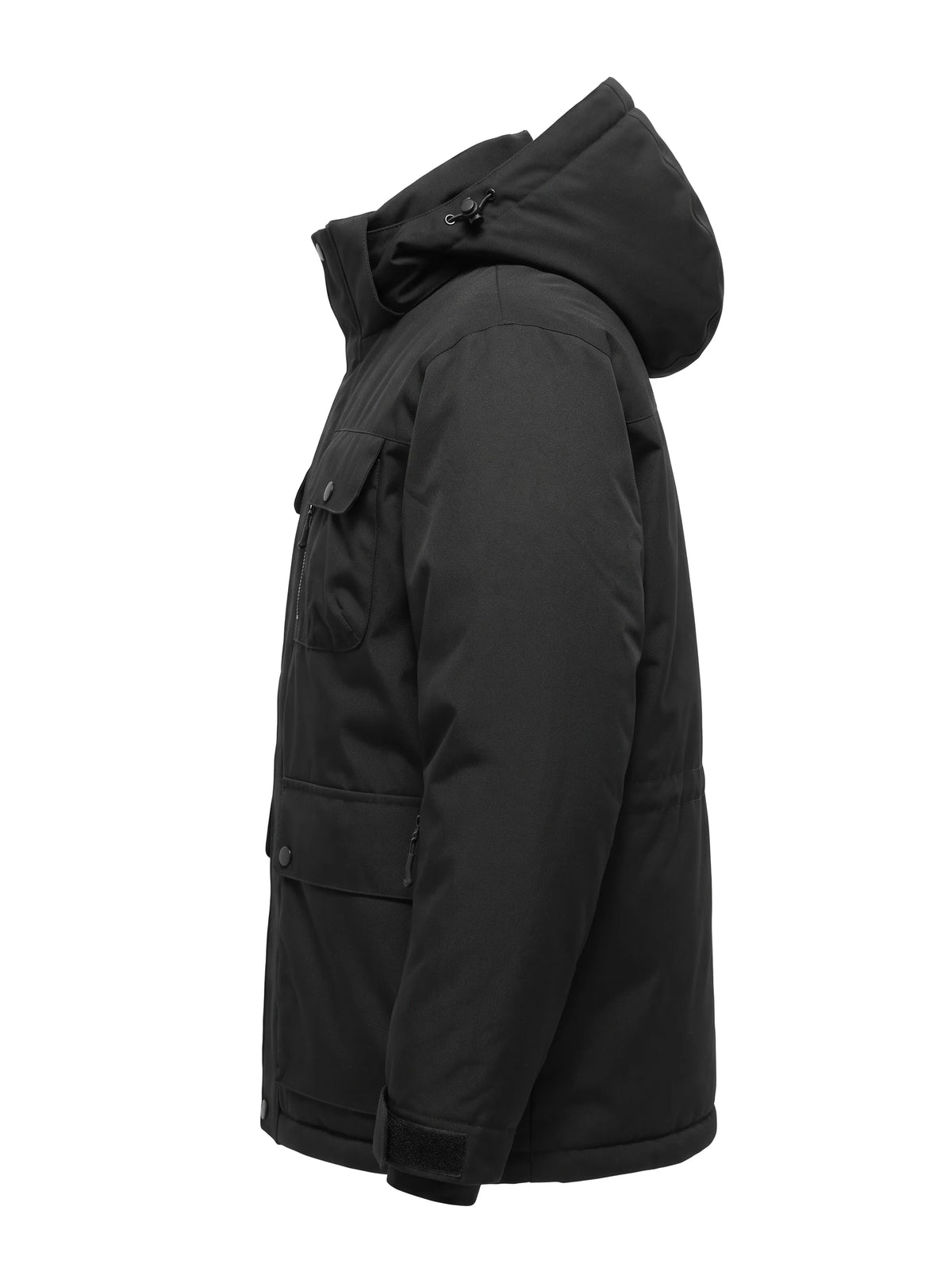 Veste de ski enfant à capuche amovible et doublure argentée – Noir