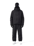 Veste de ski unisexe 3 couches ouatinée à capuche – Noir