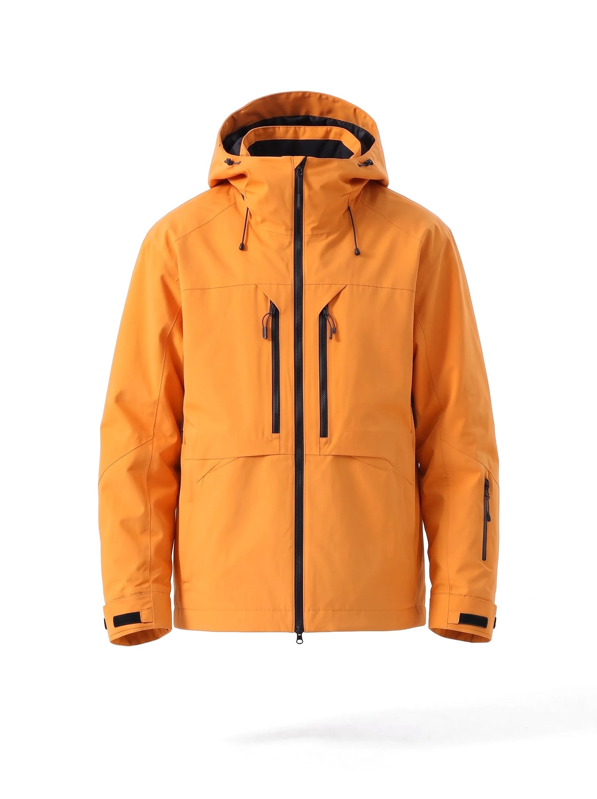 Veste de ski unisexe 3 couches ouatinée à capuche – Orange