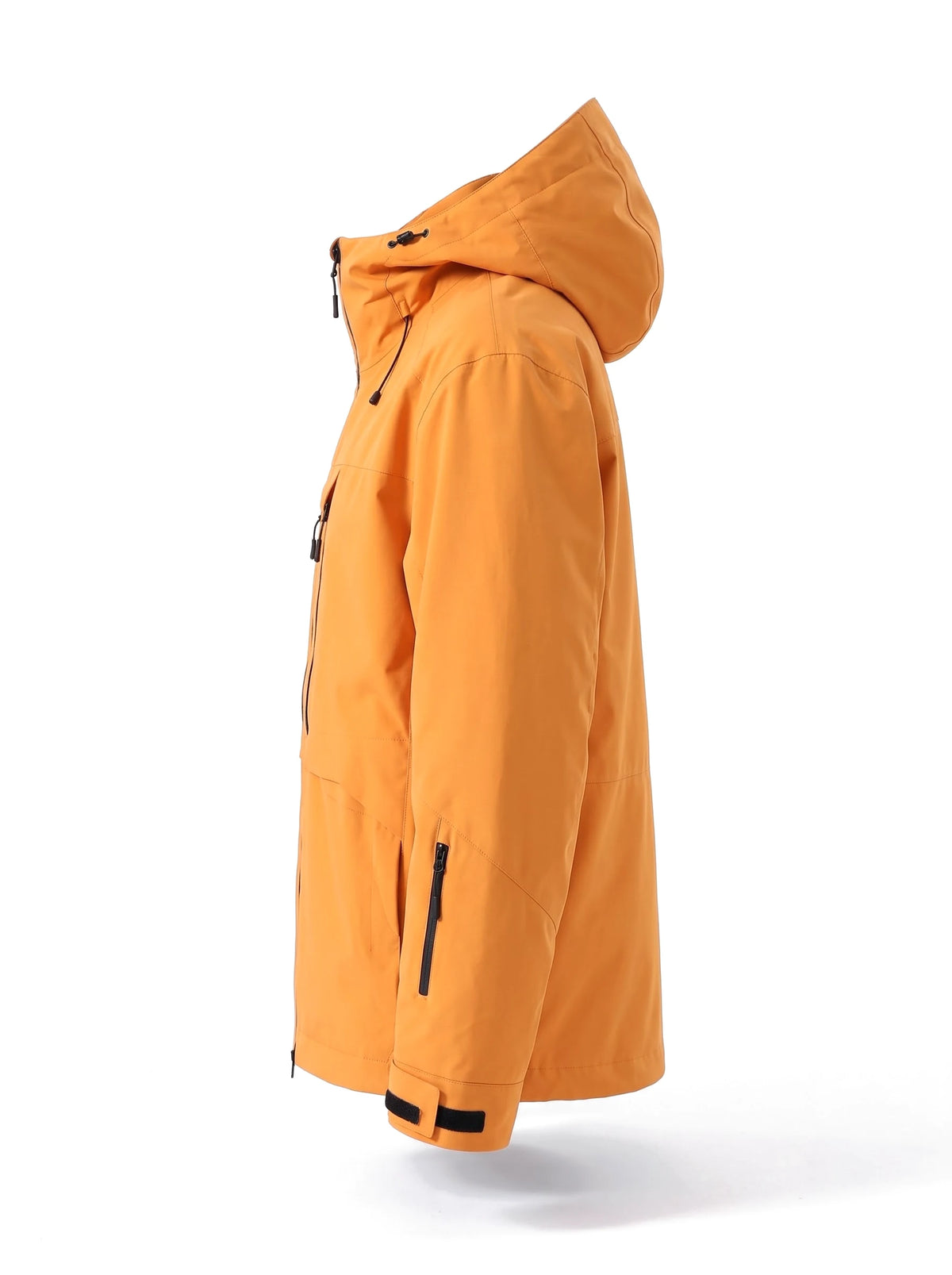 Veste de ski unisexe 3 couches ouatinée à capuche – Orange